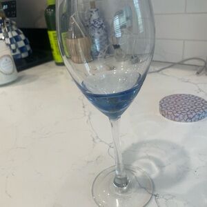 Elegant Blue Wine Glass